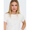 JDY JDYHESTER LIFE S/S STUD TOP JRS WHITE JDY JDYHESTER LIFE S/S STUD TOP JRS WHITE