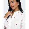JDY JDYNELLY L/S LOOSE SHIRT WVN WHITE/RED