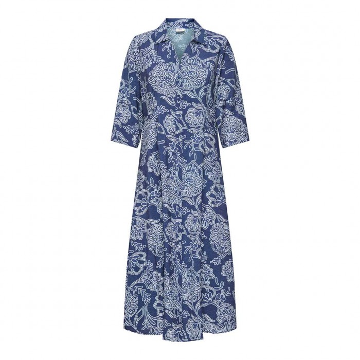 JDY JDYELISE LIFE 3/4 MIDI DRESS WVN BLUE