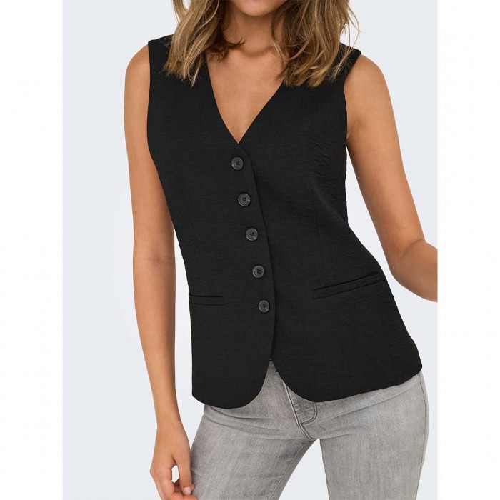 JDY JDYRIVER S/L WAISTCOAT TLR BLACK