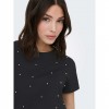 JDY JDYHESTER LIFE S/S STUD TOP JRS BLACK