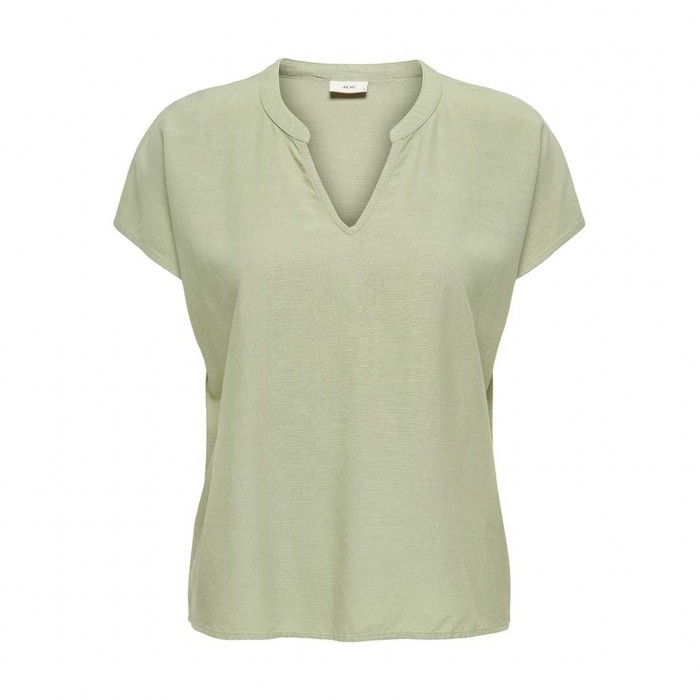 JDY JDYCAYA LION LINEN S/S TOP WVN DIA GREEN