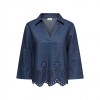 JDY JDYBILLE L/S CHAMBRAY EMBROIDERY TOP WVN BLUE