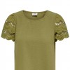 JDY JDYHANNAH S/S LACE TOP WVN DARK GREEN JDY JDYHANNAH S/S LACE TOP WVN DARK GREEN