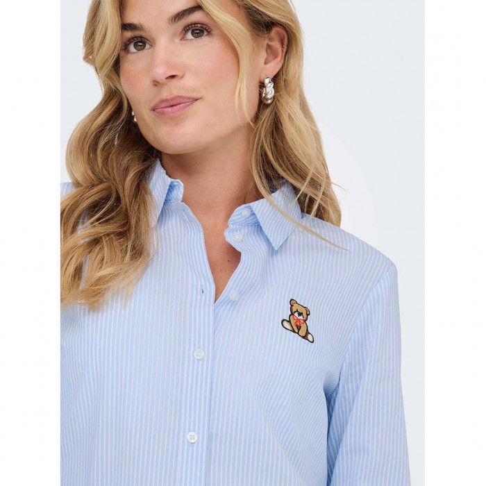 JDY JDYMIO L/S EMBROIDERY SHIRT WVN NOOS CIEL