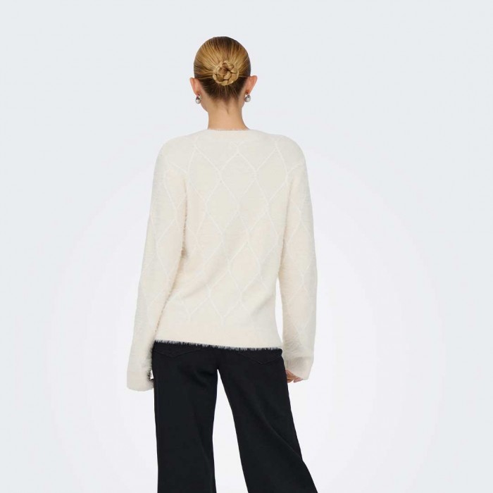 JDY JDYJAYLA L/S O-NECK CARDIGAN KNT ECRU