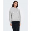 JDY JDYVIDA L/S VELVET HOODIE TOP JRS DIA LIGHT GREY