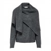 JDY JDYANDREA L/S O-NECK SCARF PULLOVER KNT DAR GREY