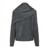 JDY JDYANDREA L/S O-NECK SCARF PULLOVER KNT DAR GREY