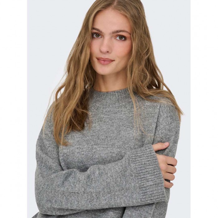 JDY JDYSUPER LIFE L/S O-NECK PULLOVER KNT MEDIUM GREY