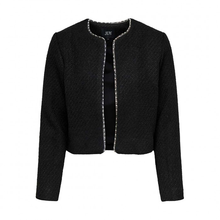 JDY JDYKARO L/S EMB. BOUCLE BLAZER TLR BLACK