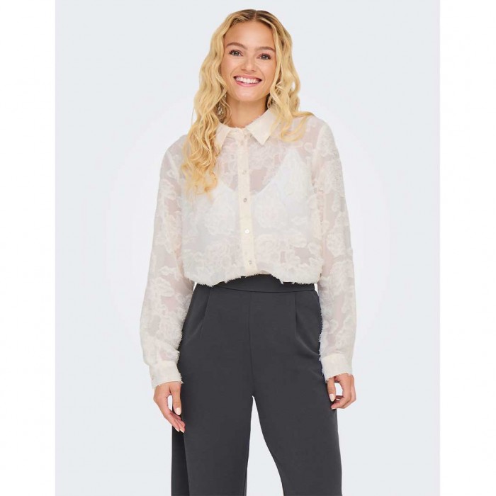 JDY JDYMAIA L/S SHIRT WVN WHITE