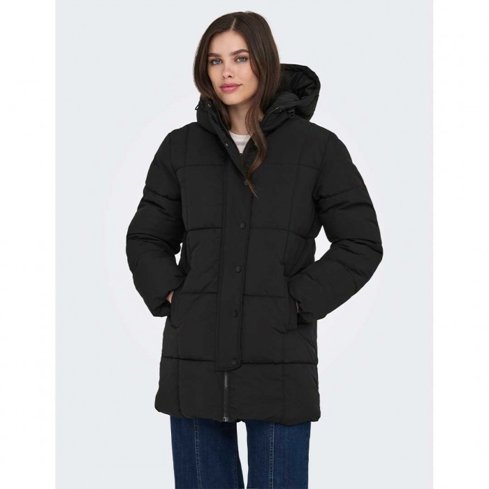 JDY JDYWONDER LONG HOOD PUFFER OTW SIJ BLACK