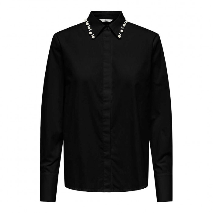 JDY JDYLULA L/S PEARL DETAIL SHIRT WVN BLACK