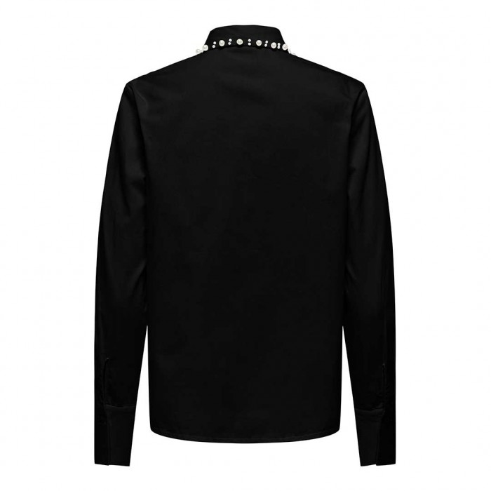 JDY JDYLULA L/S PEARL DETAIL SHIRT WVN BLACK