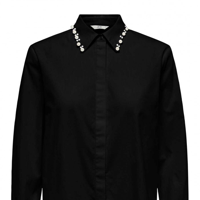 JDY JDYLULA L/S PEARL DETAIL SHIRT WVN BLACK