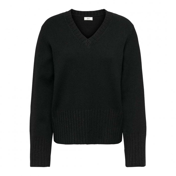 JDY  JDYPRIME LUREX LIFE L/S V-NECK PULL KNT BLACK