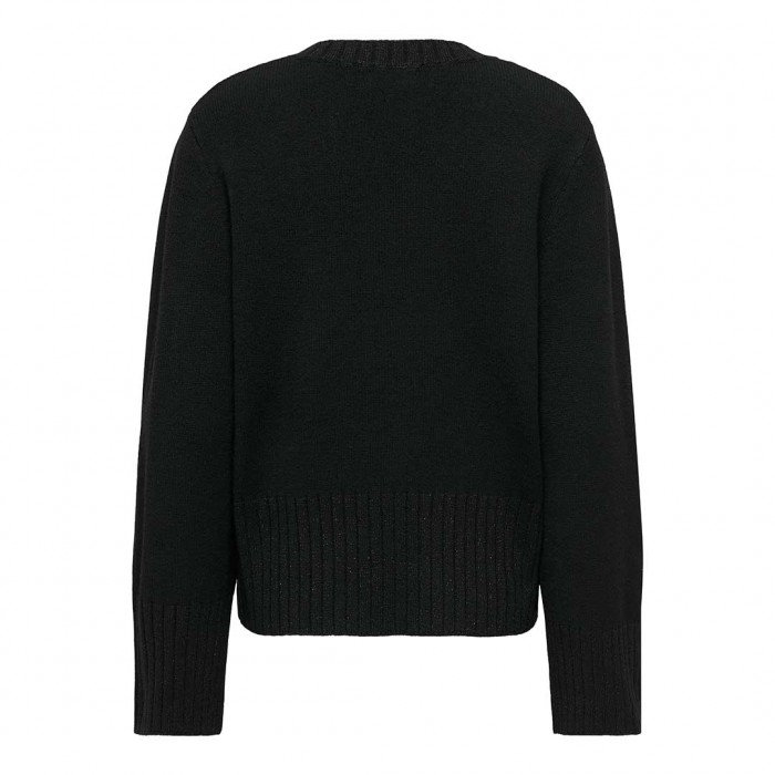 JDY  JDYPRIME LUREX LIFE L/S V-NECK PULL KNT BLACK