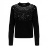 JDY JDYAMINA L/S O-NECK SEQUIN PULLOVER KNT BLACK JDY JDYAMINA L/S O-NECK SEQUIN PULLOVER KNT BLACK