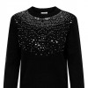 JDY JDYAMINA L/S O-NECK SEQUIN PULLOVER KNT BLACK JDY JDYAMINA L/S O-NECK SEQUIN PULLOVER KNT BLACK