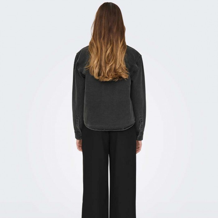 JDY  JDYSTINE STONE LS SHIRT DNM BLACK