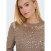 JDY JDYAMINA L/S O-NECK SEQUIN PULLOVER KNT BEIGE JDY JDYAMINA L/S O-NECK SEQUIN PULLOVER KNT BEIGE
