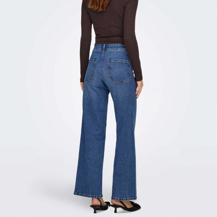 JDY JDYMOON-VANESSA HW WIDE DNM JEANS DBD BLUE