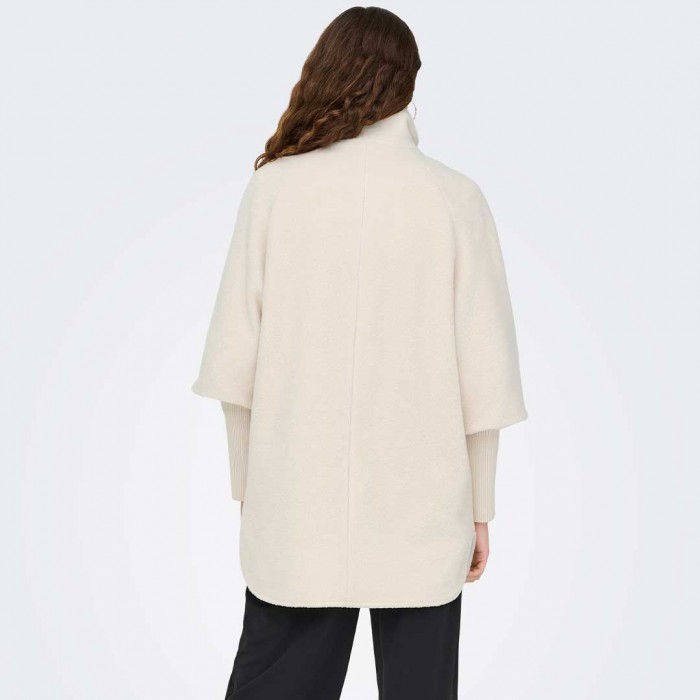 JDY JDYORCHID BOUCLE RIB COAT OTW SGO ECRU