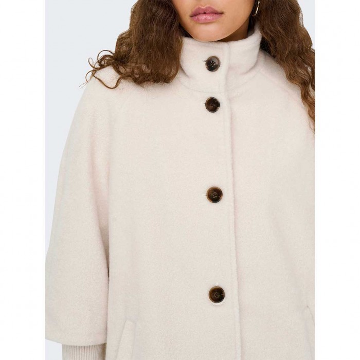 JDY JDYORCHID BOUCLE RIB COAT OTW SGO ECRU
