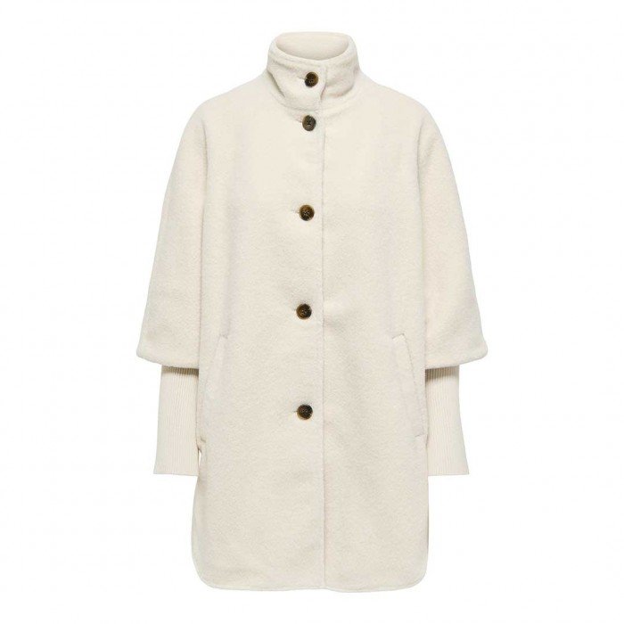 JDY JDYORCHID BOUCLE RIB COAT OTW SGO ECRU