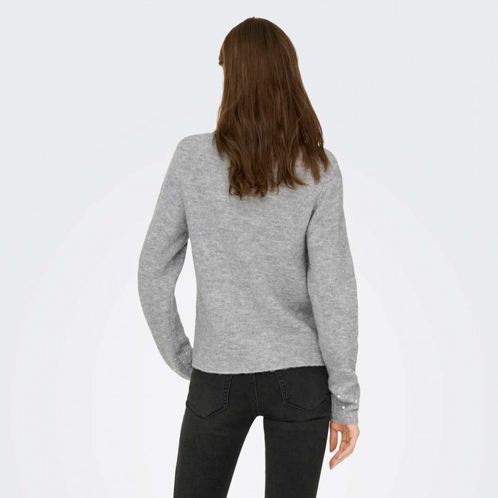 JDY JDYPEARL L/S O-NECK PEARL PULLOVER KNT LIGHT GREY JDY JDYPEARL L/S O-NECK PEARL PULLOVER KNT LIGHT GREY