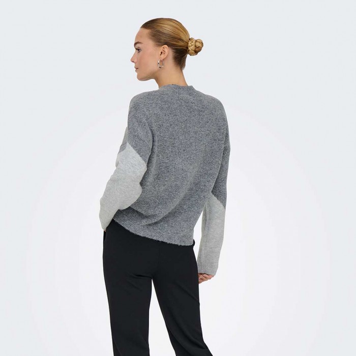 JDY JDYMATILDA LIFE L/S HN SEQUIN PULL KNT GREY