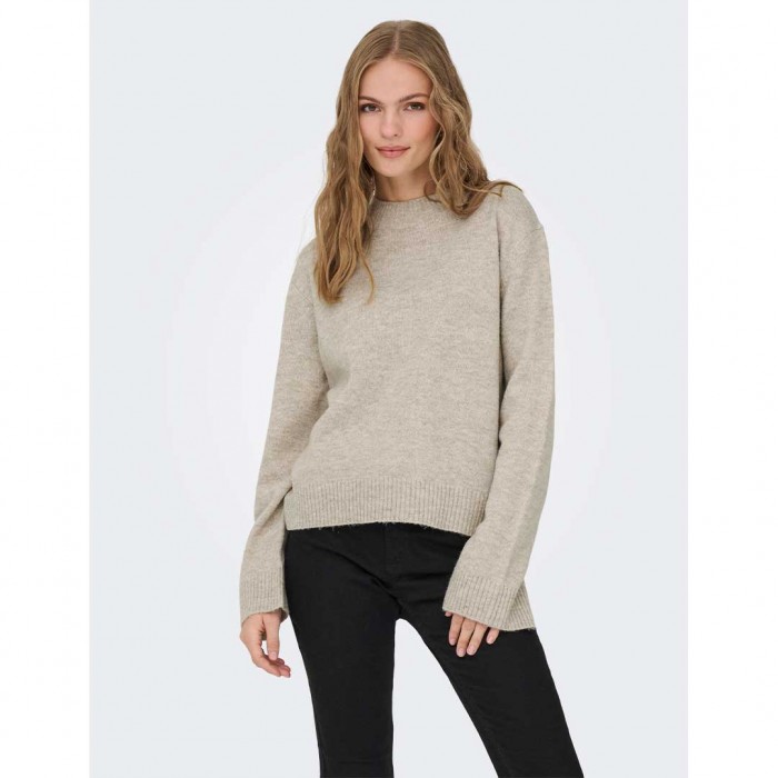 JDY JDYSUPER LIFE L/S O-NECK PULLOVER KNT GRAY