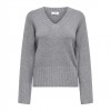 JDY JDYPRIME LUREX LIFE L/S V-NECK PULL KNT GREY JDY JDYPRIME LUREX LIFE L/S V-NECK PULL KNT GREY