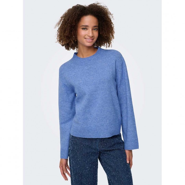JDY  JDYSUPER LIFE L/S O-NECK PULLOVER KNT BLUE