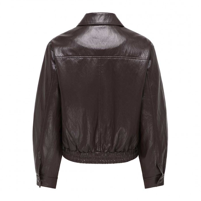 JDY  JDYABBY FAUX LEATHER JACKET OTW SGO BROWN