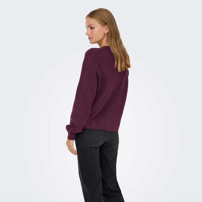 JDY JDYLUMI L/S BUTTON CARDIGA KNT NOOS BORDO