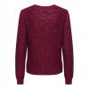 JDY JDYMIA L/S V-NECK SEQUIN PULLOVER KNT BORDO