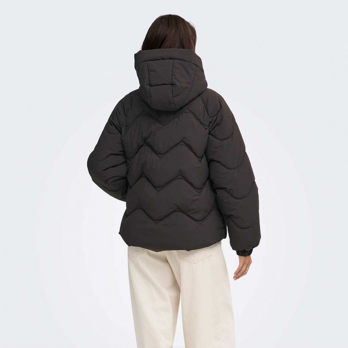 JDY JDYPOWER SHORT HOOD PUFFER OTW HAB BROWN