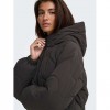 JDY JDYPOWER SHORT HOOD PUFFER OTW HAB BROWN