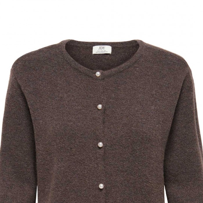 JDY JDYRUE LIFE 2/4 PEARL CARDIGAN KNT NOOS BROWN
