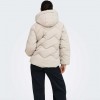 JDY JDYPOWER SHORT HOOD PUFFER OTW HAB ECRU