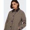 JDY JDYVALERIE CHECK JACKET OTW YFM BROWN