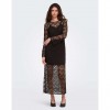 JDY JDYSILVIA L/S LACE MAXI DRESS JRS DARK BROWN