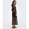 JDY JDYSILVIA L/S LACE MAXI DRESS JRS DARK BROWN
