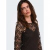 JDY JDYSILVIA L/S LACE MAXI DRESS JRS DARK BROWN
