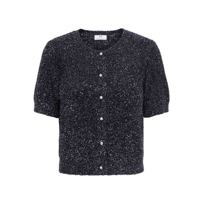 JDY JDYNADINE S/S GLITTER CARDIGAN KNT BLACK