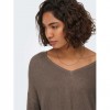 JDY JDYNEW BEHAVE L/S V-NECK PULLOVER KNT BROWN