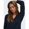 JDY JDYNEW BEHAVE L/S V-NECK PULLOVER KNT BLUE