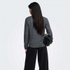 JDY JDYMIA L/S V-NECK SEQUIN PULLOVER KNT GRAY